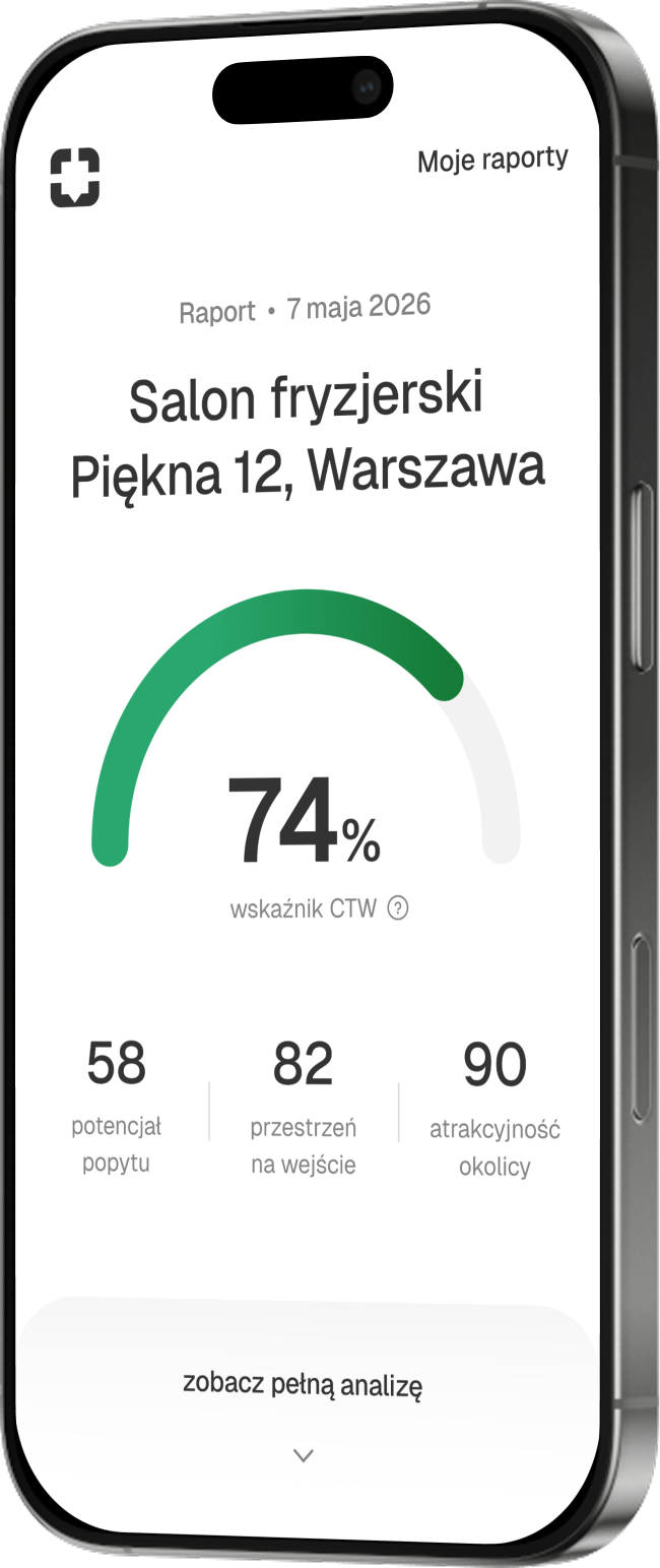 Podgląd raportu CzyTuWarto na telefonie